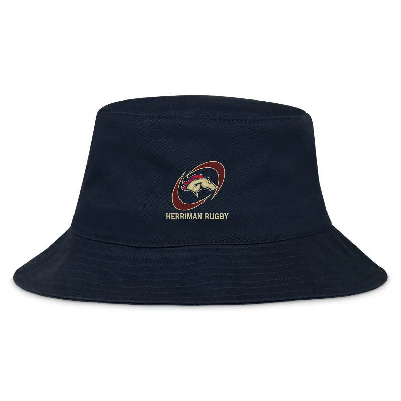 Camping hiking trail ease-Herriman High School Rugby Crusher Bucket Cap