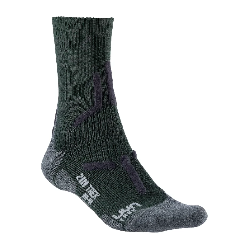 Camping hiking outdoor vibe-Trekking 2in Men's Socks military gray melange