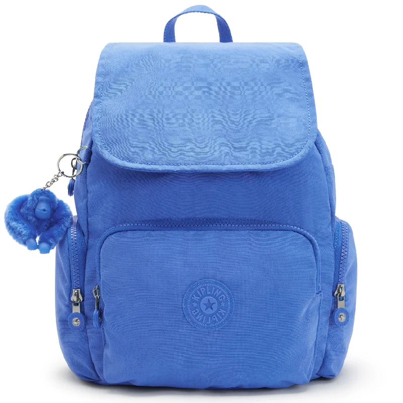 Camping hiking trail quiet-Kipling City Zip Small  Backpack Havana Blue