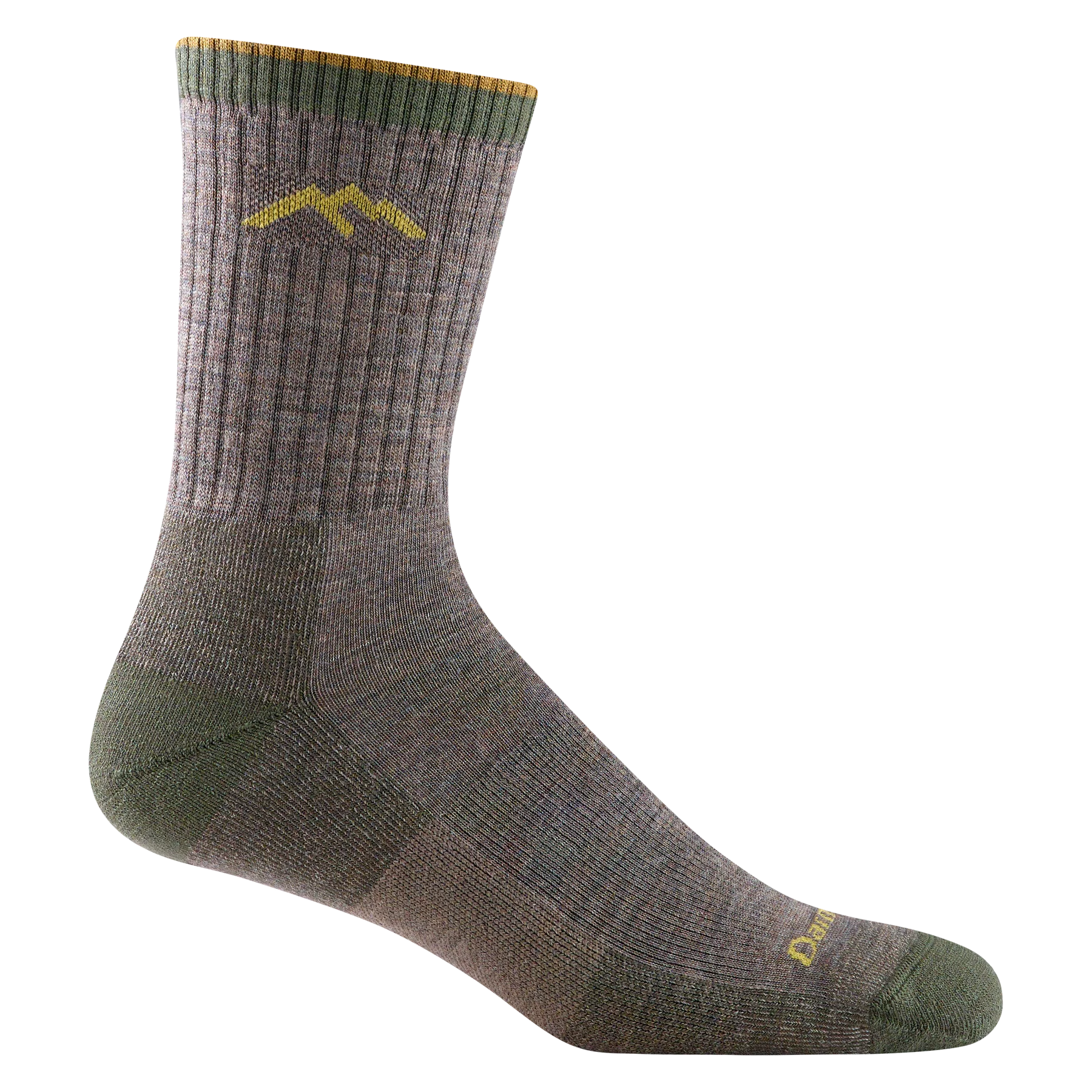 Camping hiking nature love-Men's Hiker Micro Crew Midweight Hiking Sock - Taupe