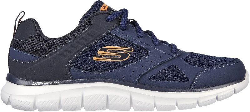 Camping hiking trail thump-Skechers Track Syntac Mens Training Shoes - Blue