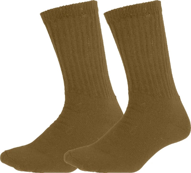 Camping hiking outdoor gleam-Coyote Brown - Athletic Crew Socks 10-13