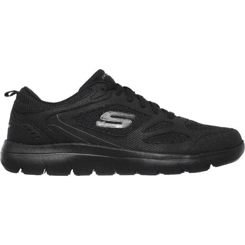 Camping hiking trail mesh-Skechers Summits South Rim Mens Training Shoes - Black