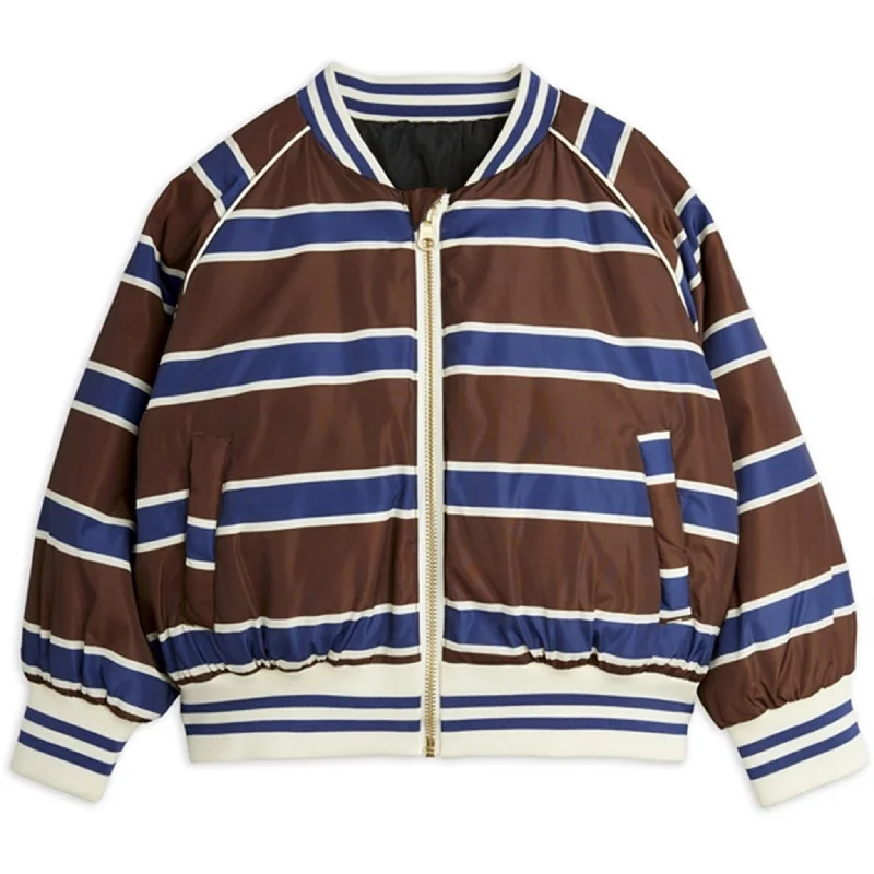 Camping hiking trail valley-Mini Rodini Stripe Reversible Baseball Jacket Multi