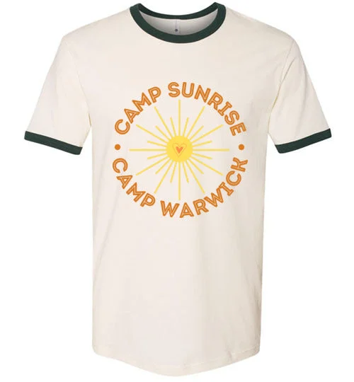 reusable camping cook sacks-Camp Sunrise Ringer T-Shirt