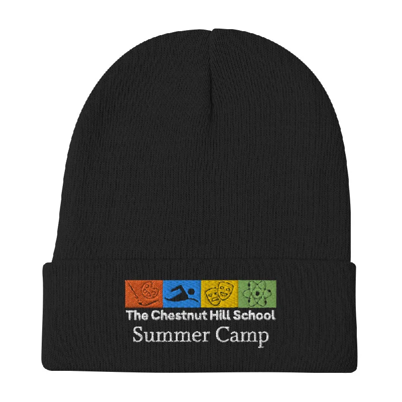 ergonomic camping back sacks-Chestnut Hill School Knit Beanie