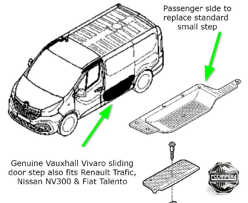 ergonomic camping seat sacks-Genuine Vivaro sliding door step also fits Trafic, NV300 & Talento