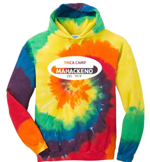 affordable camping tarp sacks-Mahackeno Tie-Dye Hooded Sweatshirt - Vintage