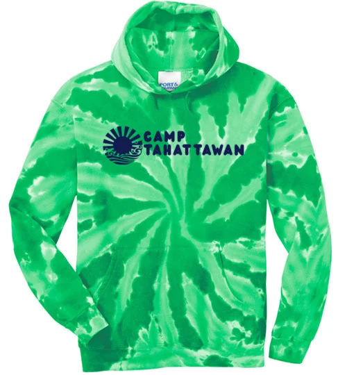 eco-friendly camping dish sacks-Tahattawan Tie-Dye Hooded Sweatshirt