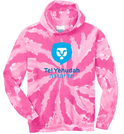 thermal camping hand sacks-Tel Yehudah Tie Dye Hooded Sweatshirt