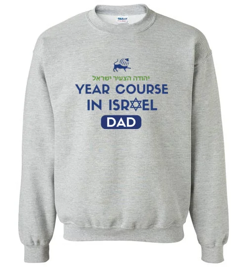 adjustable camping tarp sacks-Young Judaea Israel Crewneck Sweatshirt - Year Course Dad