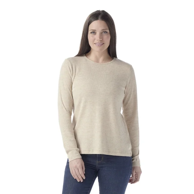 Camping hiking trail pop-Women's Thermal Merino Rib Crew