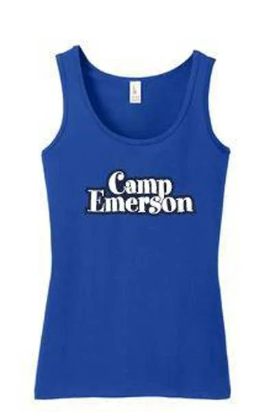 Camping hiking nature gifts-Retro Emerson Girls-Cut Tank