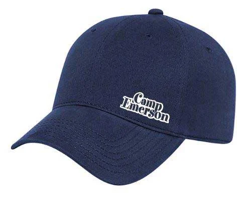 Camping hiking trail tracks-Retro Camp Emerson Navy Ball Cap