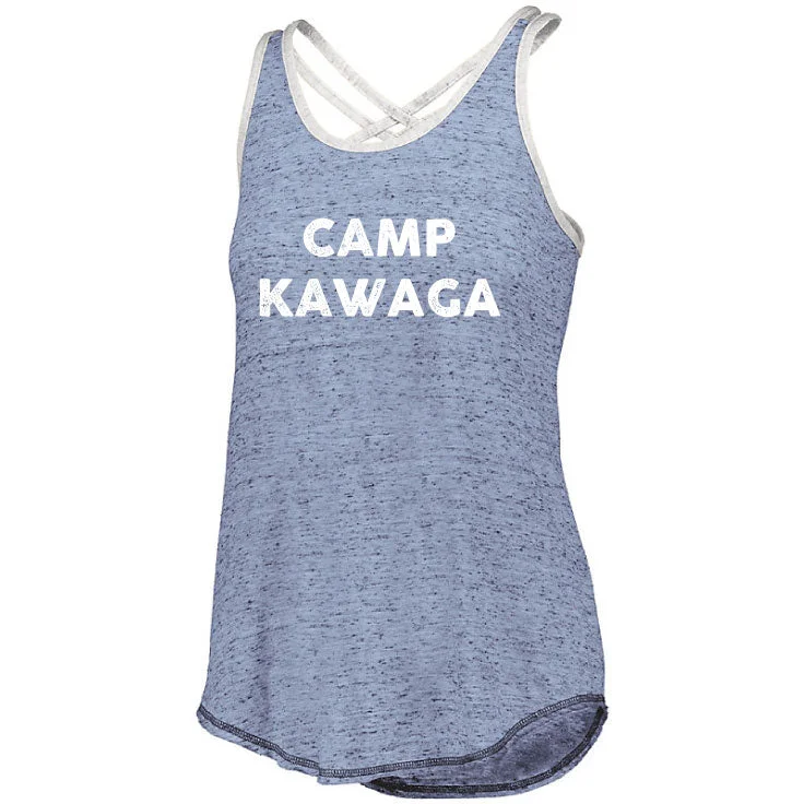 Camping hiking trail nook-Camp Kawaga Ladies Ringer Tank