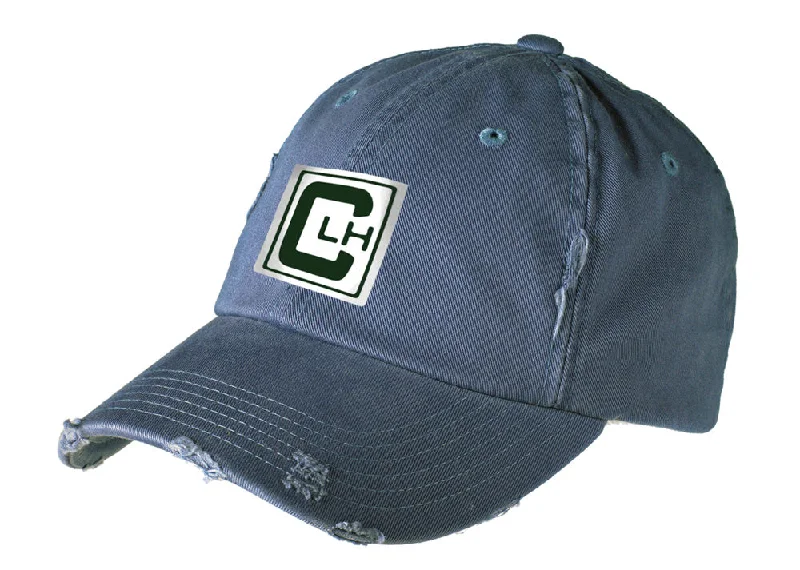 Camping hiking trail drip-Camp Lake Hubert Distressed Ball Cap