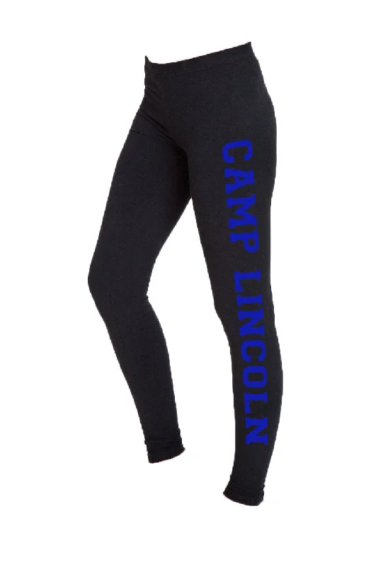 Camping hiking trail split-Camp Lincoln Womens Leggings