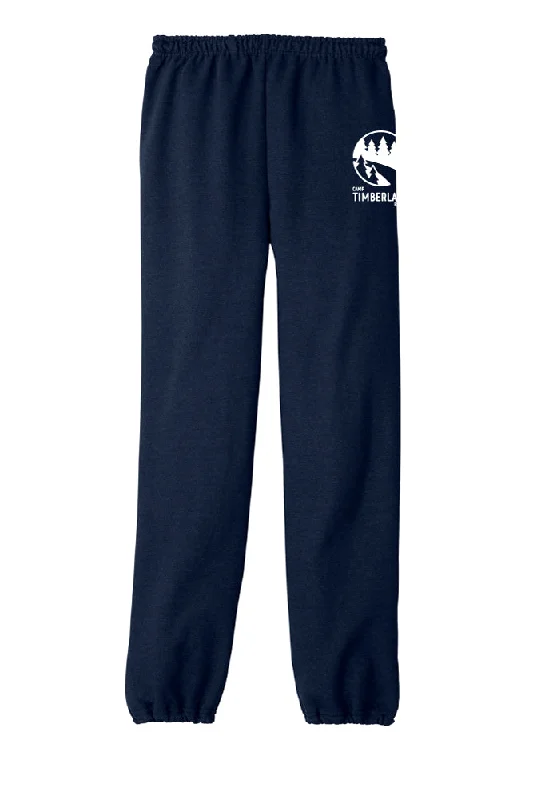 Camping hiking gear thrill-Camp Timberlane Logo Cinch Bottom Sweatpants