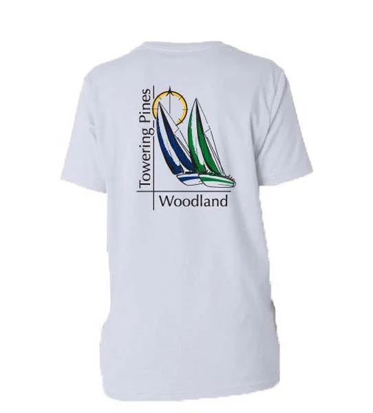 Camping hiking trail keen-Towering Pines Woodland Sailing Tee