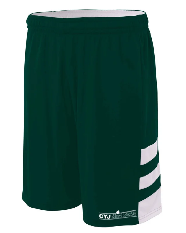 Camping hiking gear thrill-Camp Young Judaea Midwest Reversible Basketball Shorts