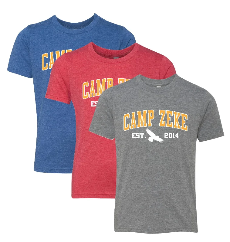 Camping hiking trail raw-Camp Zeke Tri-Blend Tee