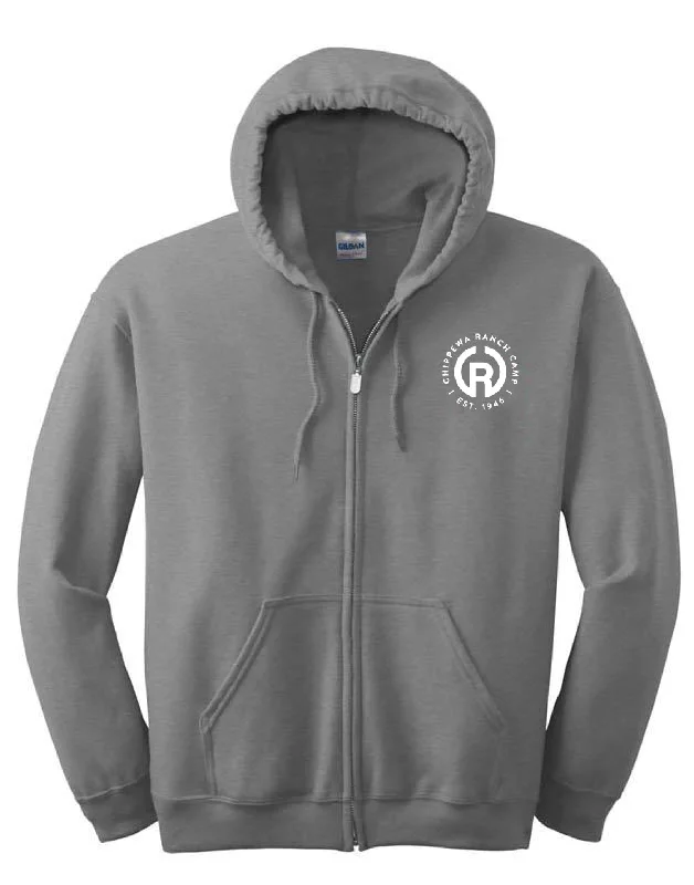 Camping hiking trail drop-Chippewa Ranch Camp Zip Hoodie