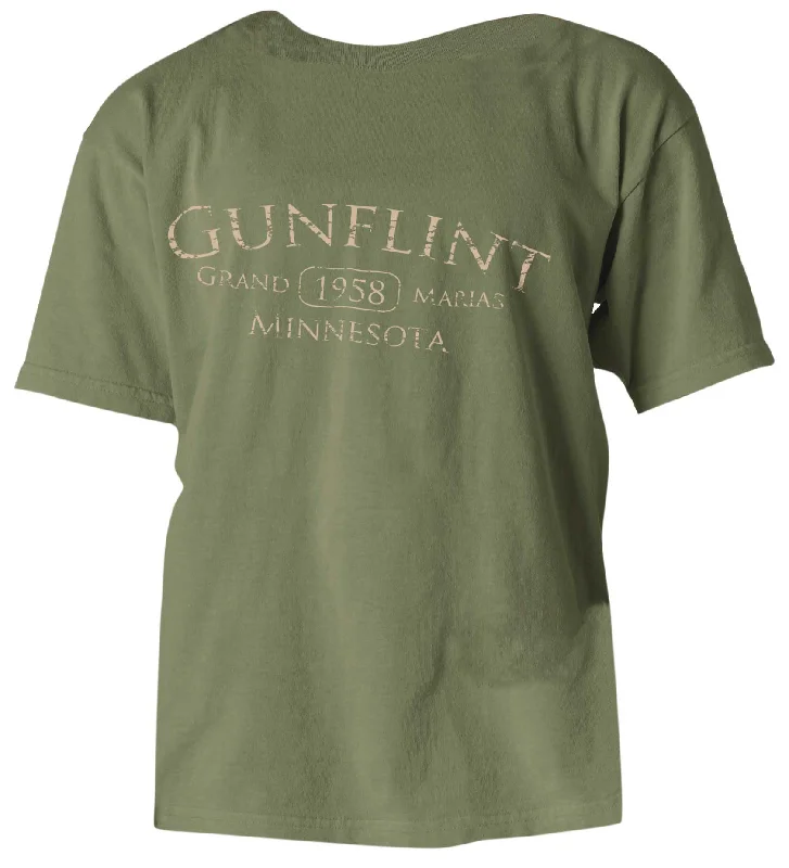 Camping hiking gear wave-Birchwood-Gunflint Grand Marias T-Shirt