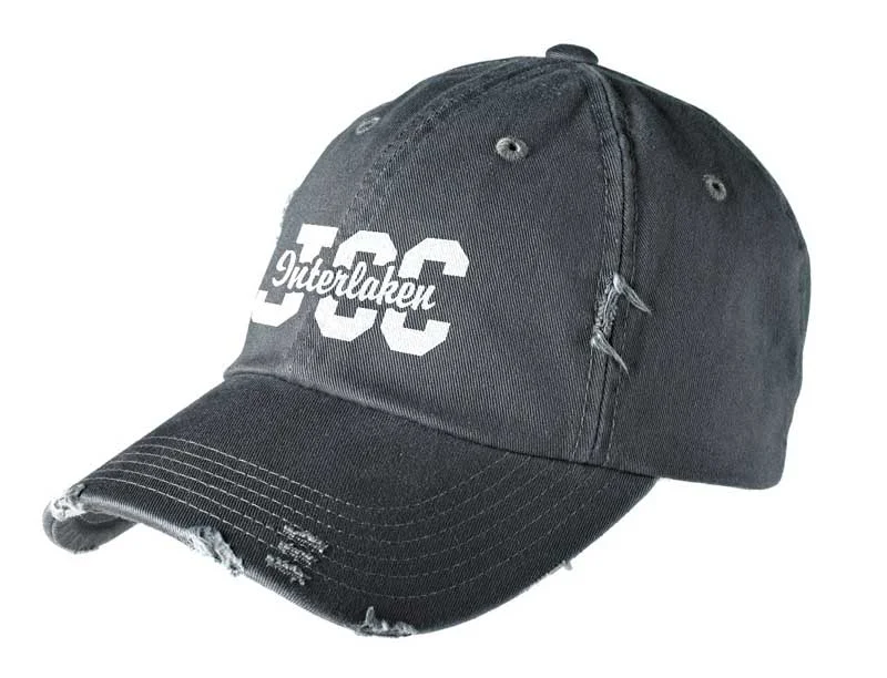 Camping hiking nature surge-Interlaken JCC Distressed Ball Cap