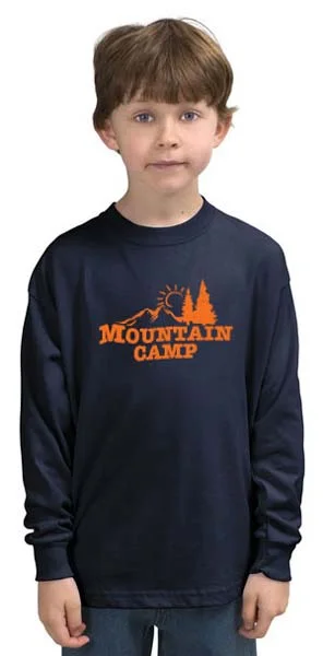 Camping hiking trail tidy-Mountain Camp Logo Long Sleeve