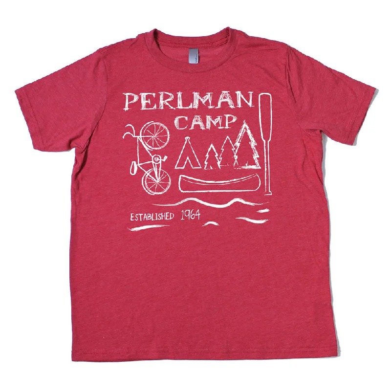 Camping hiking trail hauls-Perlman Camp Sketch Tee