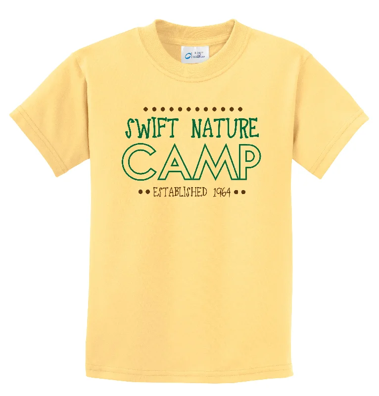 Camping hiking outdoor vibe-Swift Nature Camp Established Tee