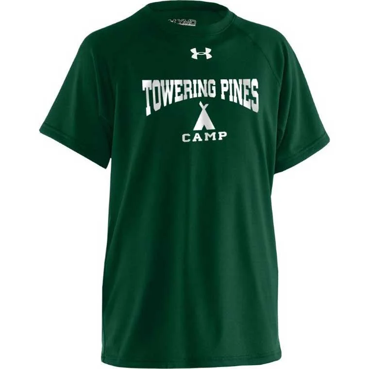 Camping hiking trail sanctums-Towering Pines Camp Under Armour Tee