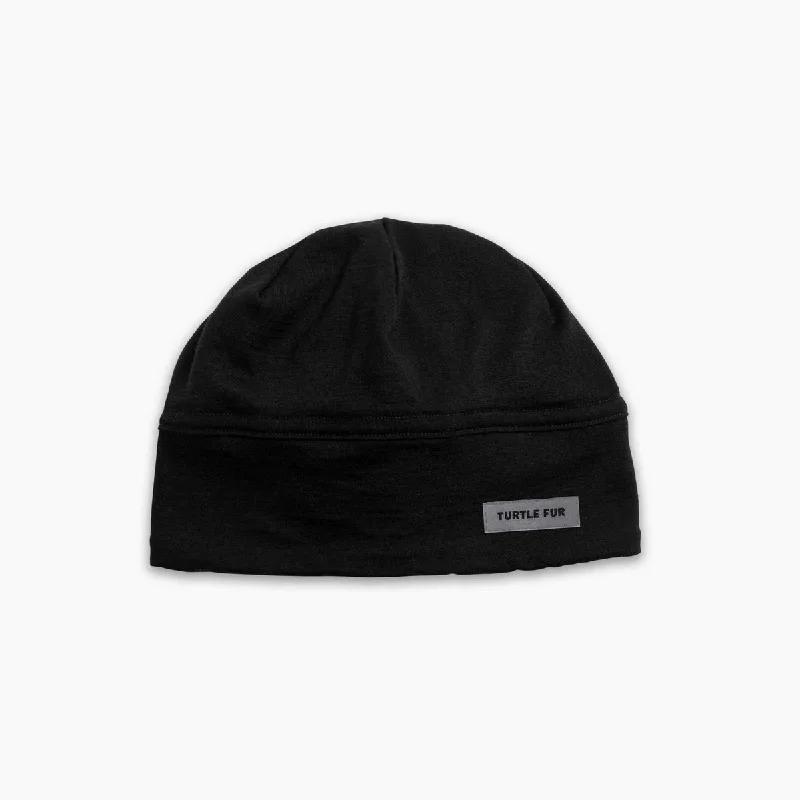 Camping hiking gear vibe-Carefree Superfine Merino Wool Beanie - Black