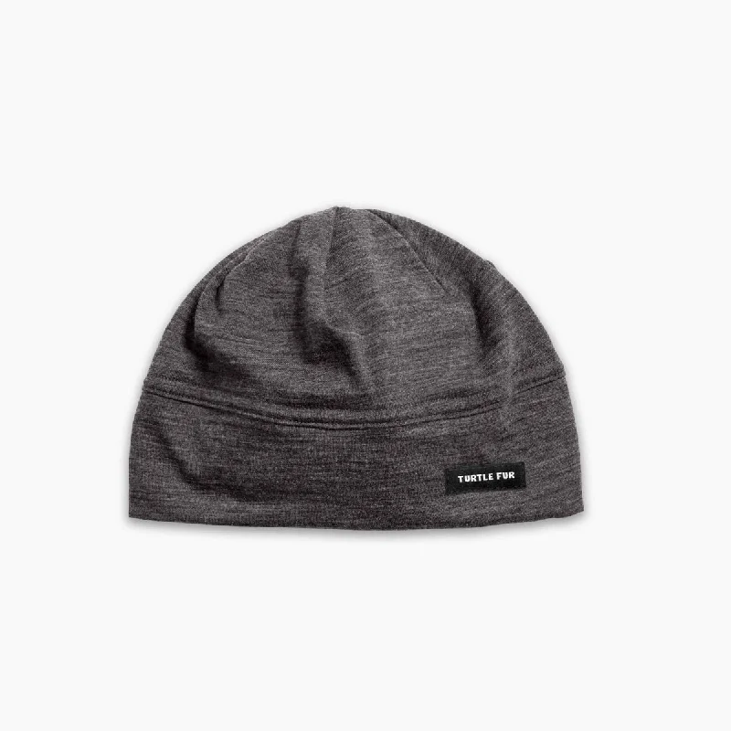 Camping hiking trail deep-Carefree Superfine Merino Wool Beanie - Charcoal