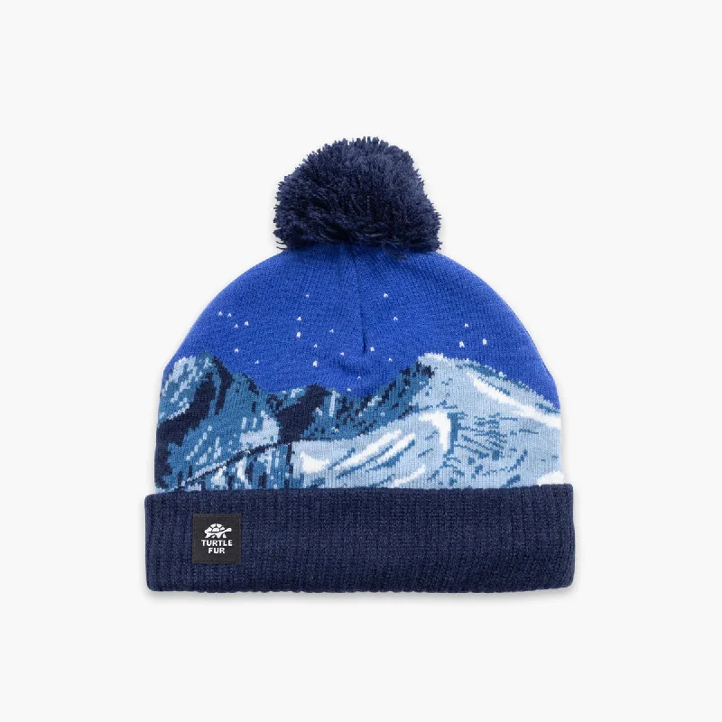 Camping hiking trail glow-Kids' Pano Beanie - Navy