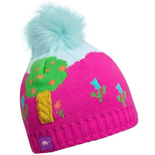 Camping hiking trail gust-Kids' Sweetie Faux Fur Pom - Hot Pink