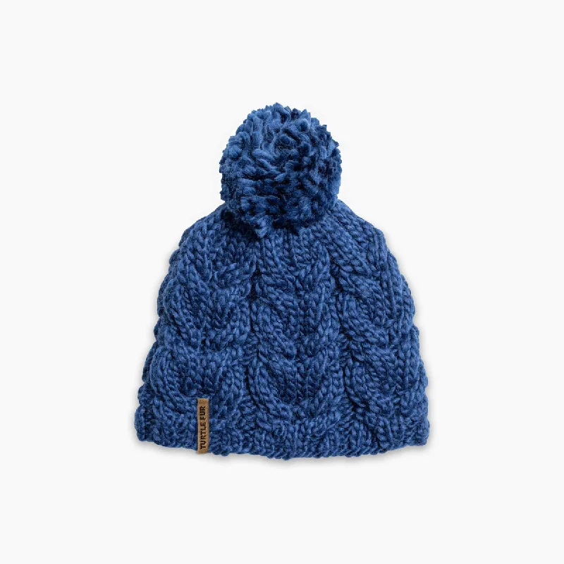 Camping hiking gear pros-Merino Wool Millie Pom - Navy