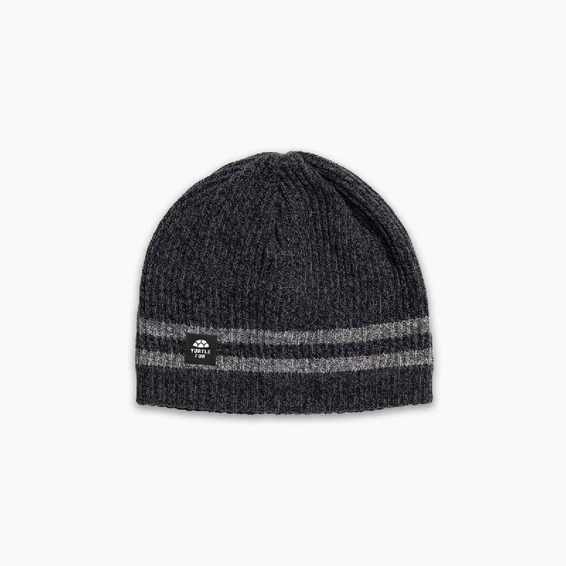 Camping hiking trail rush-Ocean Ragg Mr. Happy Beanie - Black Heather