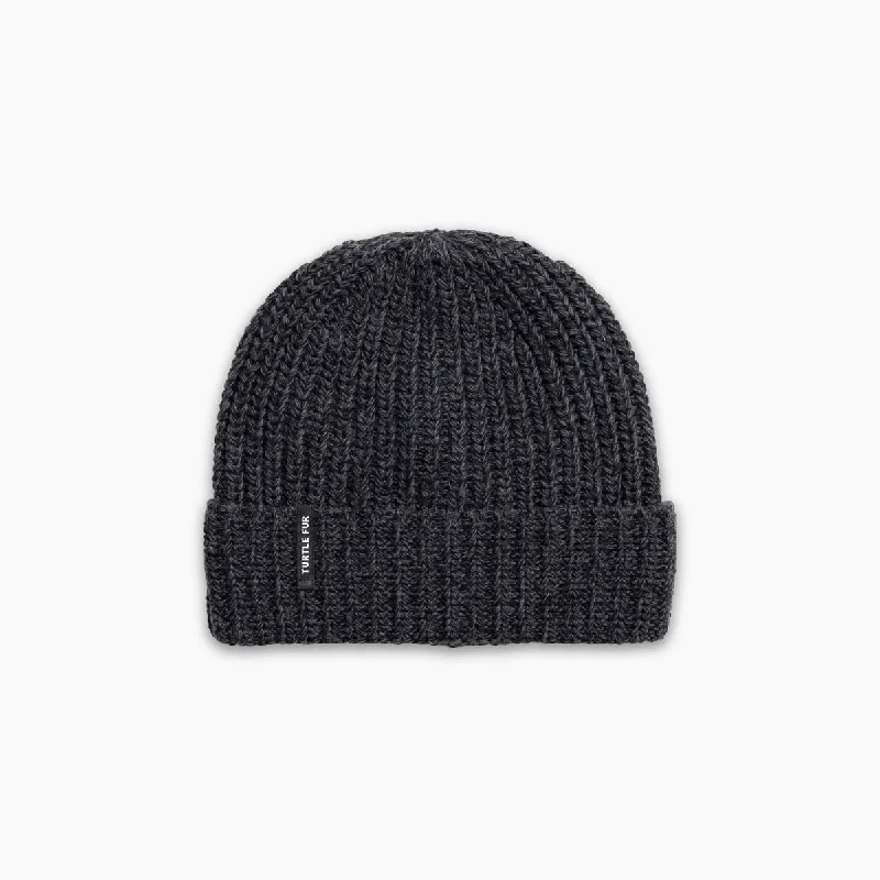 Camping hiking outdoor bloom-Ocean Ragg Wool Ethan Beanie - Black