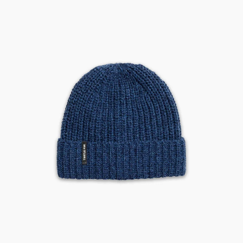 Camping hiking trail light-Ocean Ragg Wool Ethan Beanie - Navy