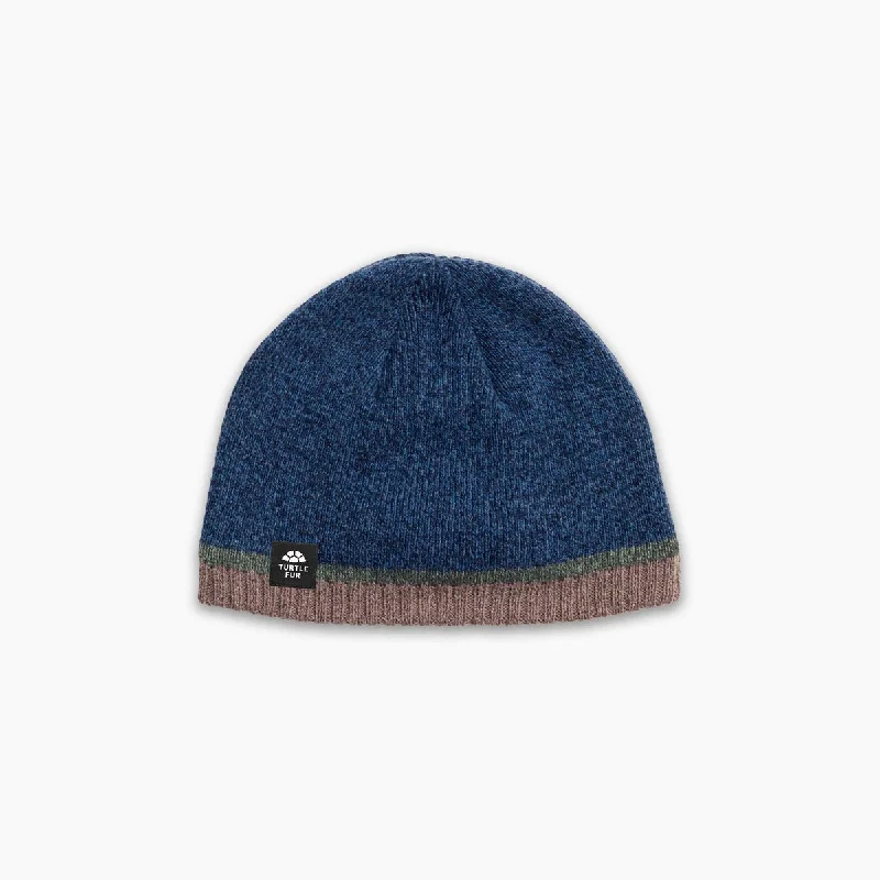 Camping hiking nature pulse-Ocean Ragg Wool Harbour Town Beanie - Navy