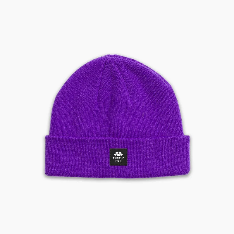 Camping hiking trail frontiers-Pathfinder Knit Cuff Beanie - Purple