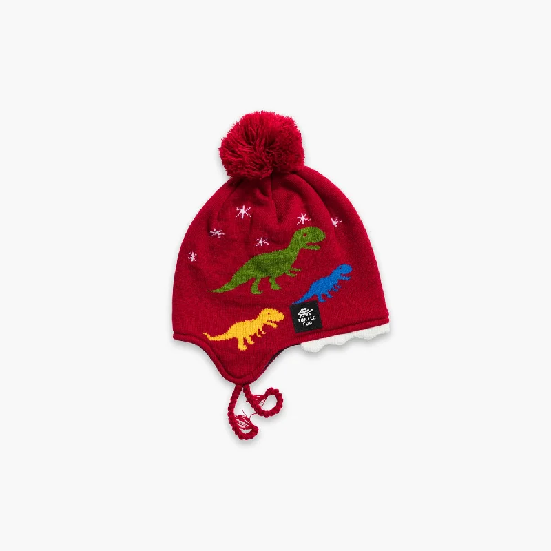 Camping hiking gear cheer-Toddler Chomp Chomp Earflap - Red