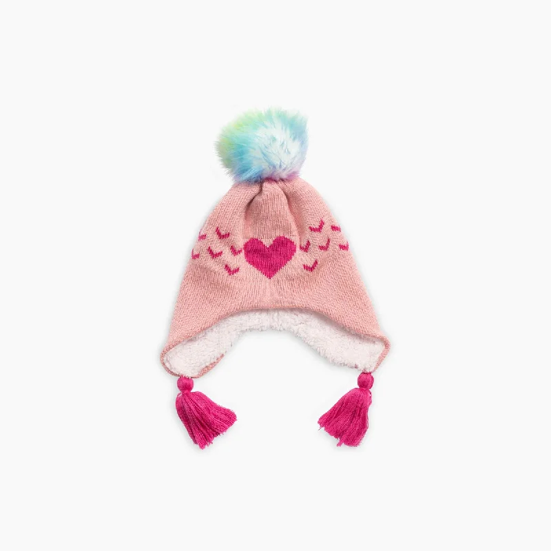 Camping hiking trail pop-Toddler Sophie Earflap - Pink