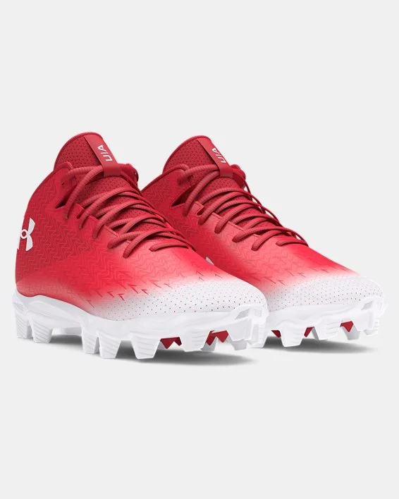 Camping hiking trail skip-Men's UA Spotlight Franchise 4.0 RM Football Cleat - Red/White